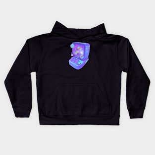 Space galactic, retro computer, planets, vortex, pastel, aesthetic, kawaii Kids Hoodie